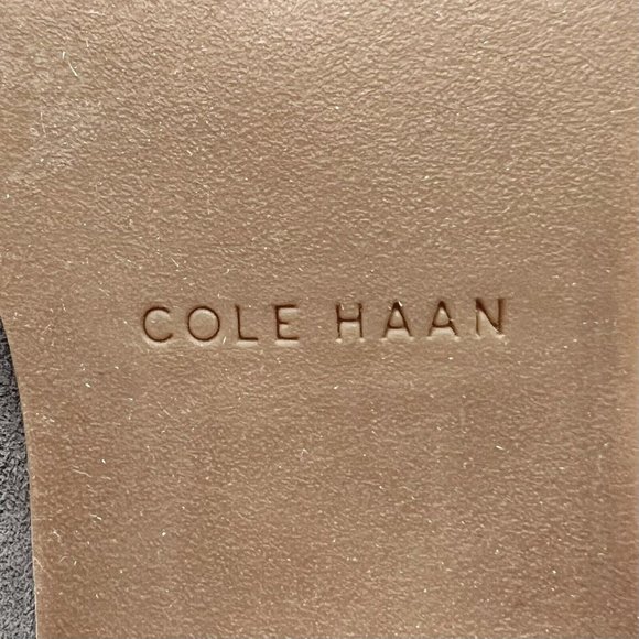 Cole Haan Womens Gray Suede Booties Block Wood Heels Size 10 B Med Casual Office - Picture 8 of 9